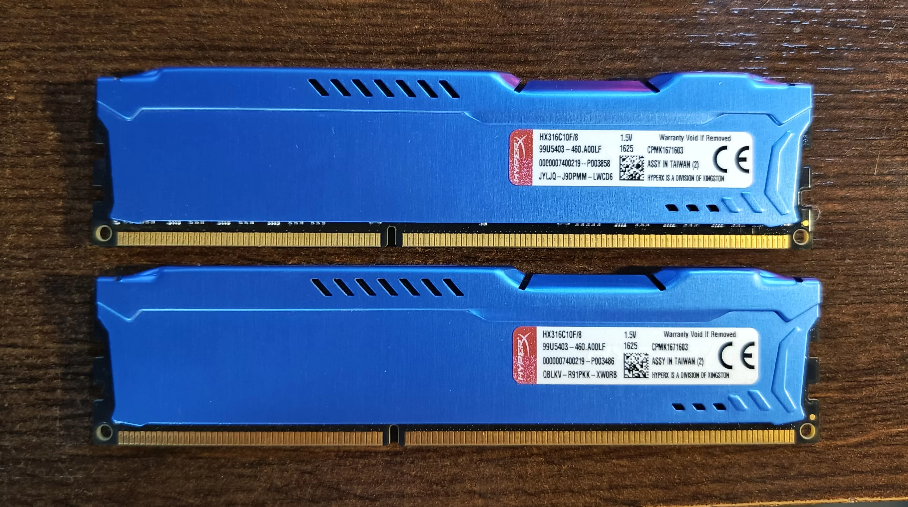 Memoria DDR3 Kingston Hyper HX316C10F/8 8GB x 2un.