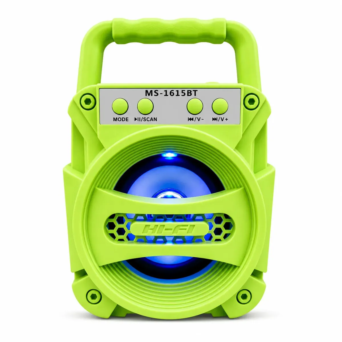 Parlante Bluetooth Portátil con Radio FM y Luces LED