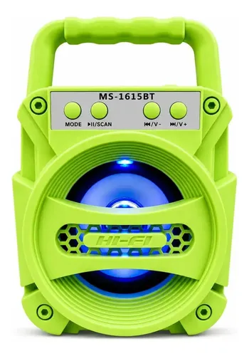 Parlante Bluetooth Portátil con Radio FM y Luces LED - foto 3