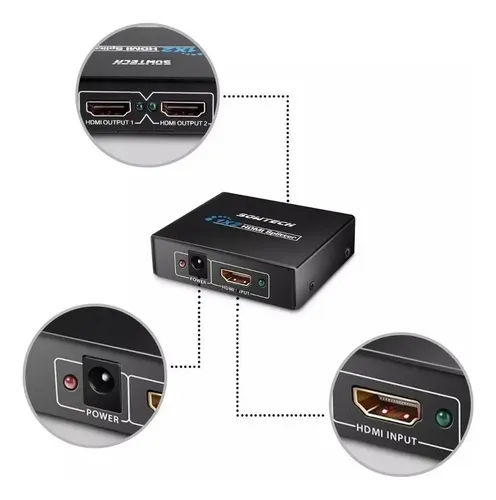 Hdmi Divisor 1x2 1080p 3d Splitter Full Hd 4k