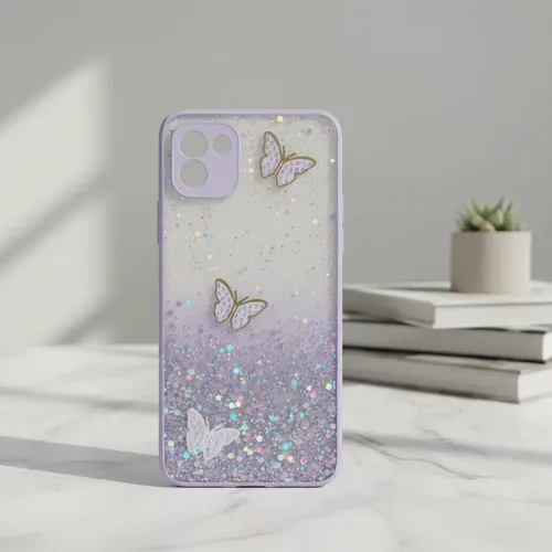 Funda Mariposa Brillo Samsung A03