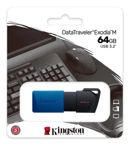 Pendrive Kingston Datatraveler Exodia M Dtxm/64 64gb 3.2 Gen 1