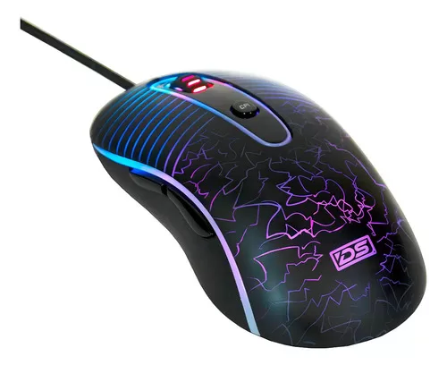Mouse Gamer Óptico Ds Inari Rgb 3200dpi 6 Botones Usb Para Pc Y Ps4 Negro