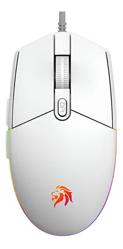 Mouse Gamer 6 Botones Blanco Rgb 3600dpi Usb Netmak Expert Blanco