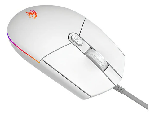 Mouse Gamer 6 Botones Blanco Rgb 3600dpi Usb Netmak Expert Blanco