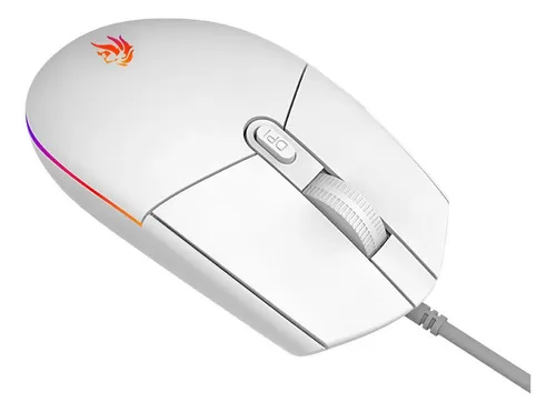 Mouse Gamer 6 Botones Blanco Rgb 3600dpi Usb Netmak Expert Blanco