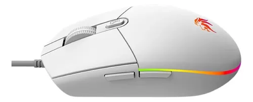 Mouse Gamer 6 Botones Blanco Rgb 3600dpi Usb Netmak Expert Blanco