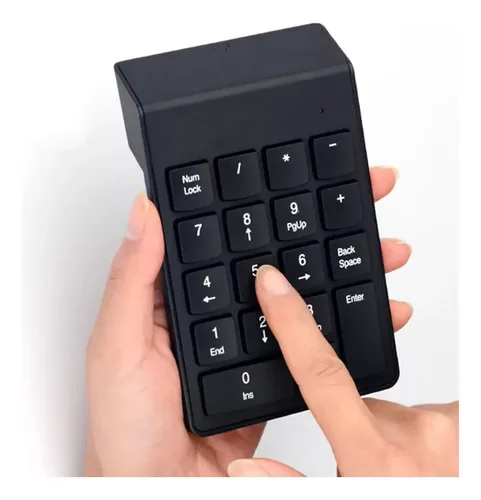 Teclado Numerico Usb Inalambrico Keypad Numeros Pc Notebook Negro Español Latinoamérica