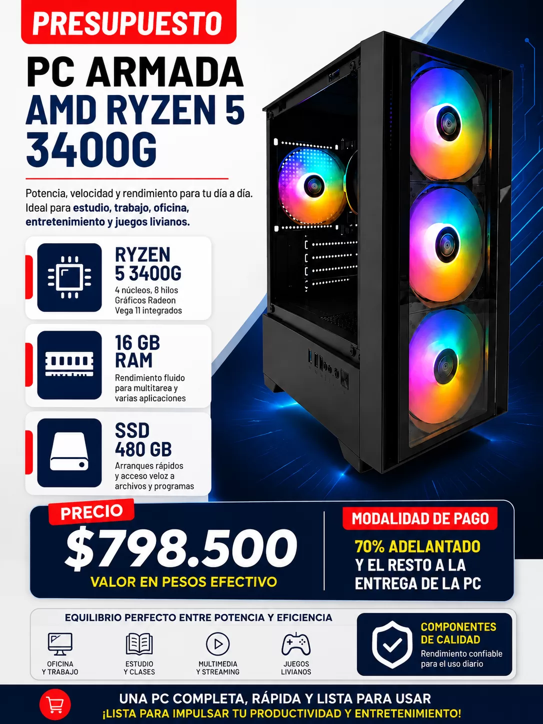 CPU Gamer Ryzen 5 3400G